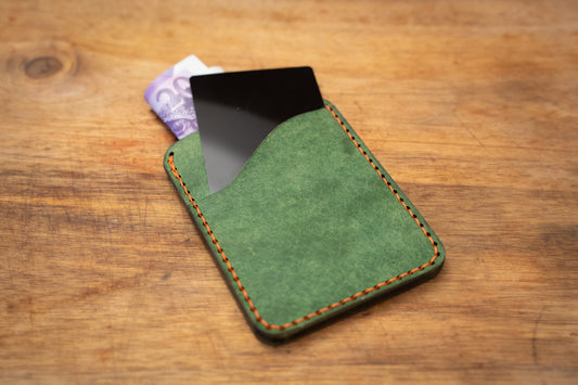 Full Grain Leather Vertical Card Holder