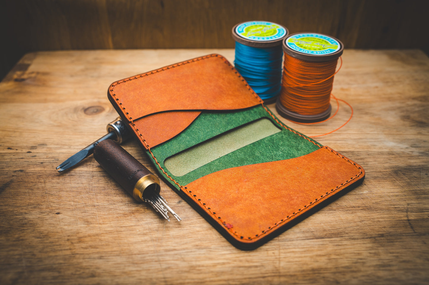 Hand made Italian leather wallet